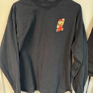 Men’s Long Sleeve Black SUPER MARIO Tee